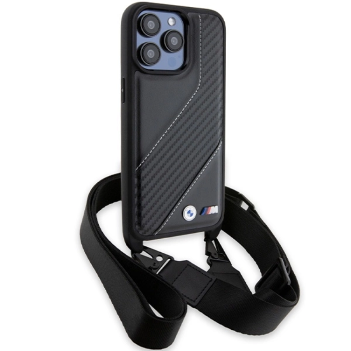 BMW - BMW iPhone 15 Pro Halsbandsskal M Edition Carbon Stripe
