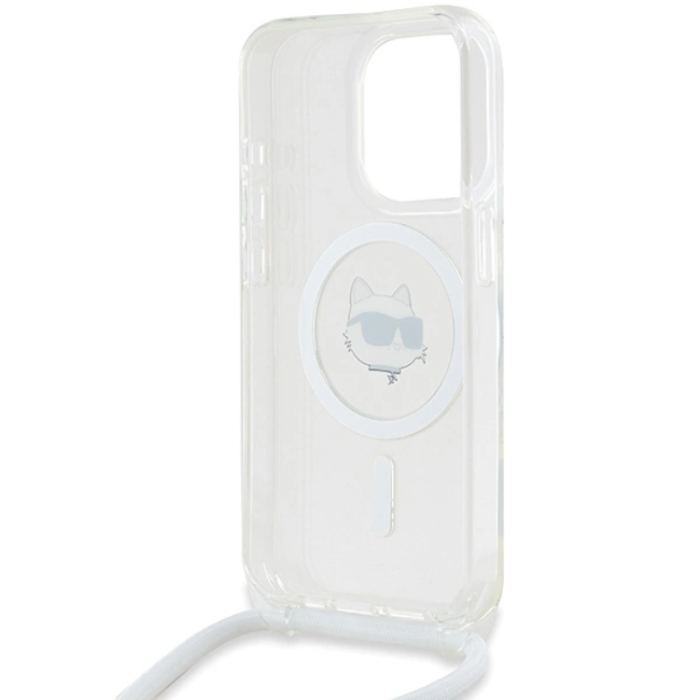 KARL LAGERFELD - Karl Lagerfeld iPhone 15 Pro Mobilskal Magsafe IML Choupette Head&Cord