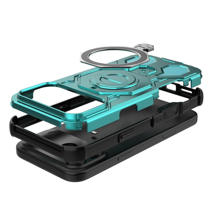 A-One Brand - iPhone 17 Pro Max Mobilskal Rotating Kickstand - Babyblå