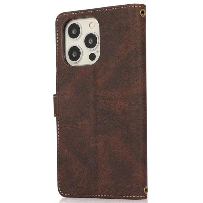 OEM - iPhone 14 Pro Plånboksfodral Flip - Coffee