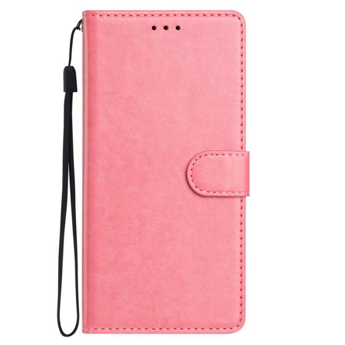 OEM - Samsung Galaxy S26 Plus Plånboksfodral Konstläder Ställfunktion - Roséguld