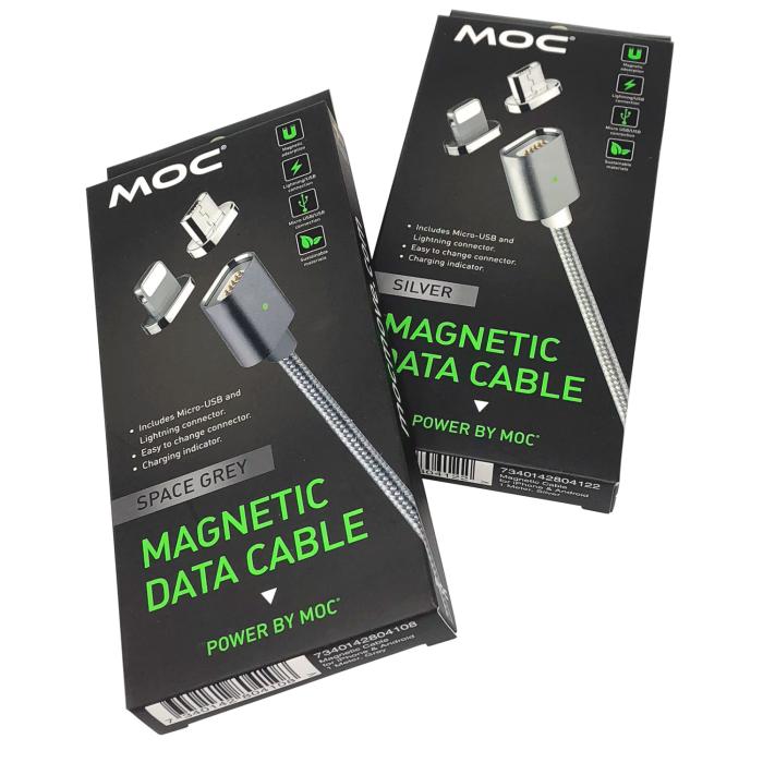 UTGATT5 - MOC Magnetic Cable Micro-USB + Lightning - Silver