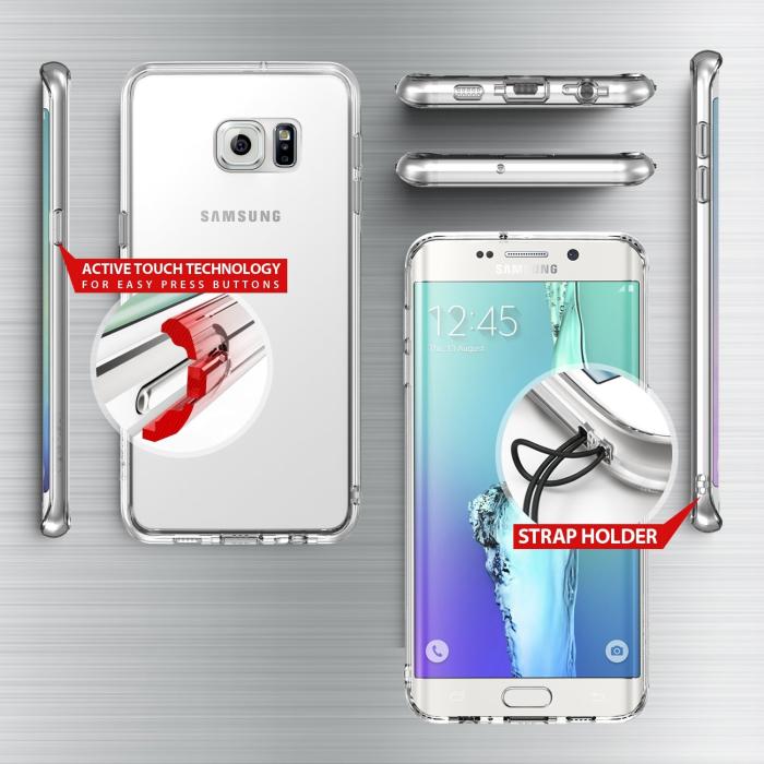 Rearth - Ringke Fusion Shock Absorption Skal till Samsung Galaxy S6 Edge Plus - Grå
