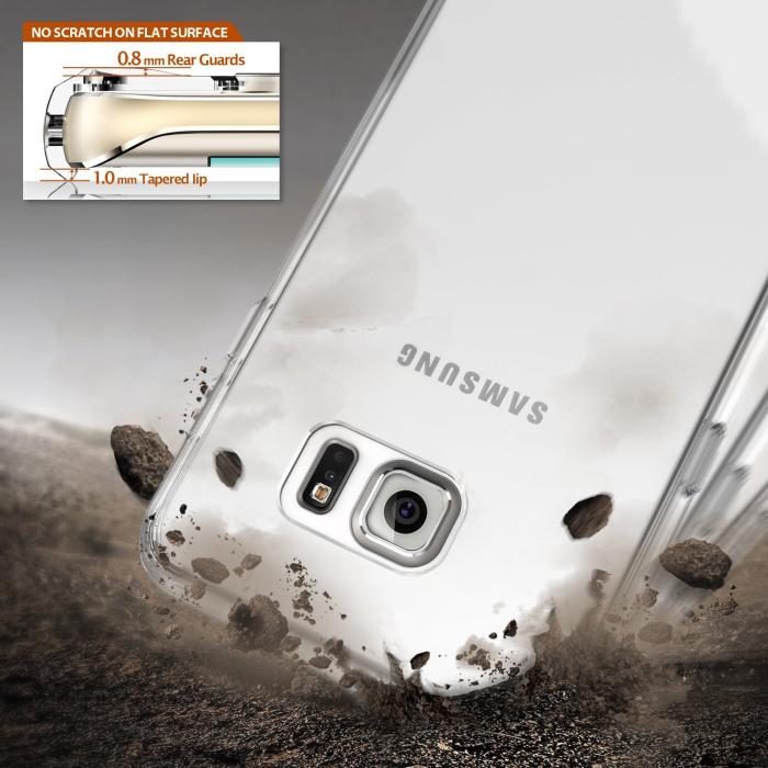 Rearth - Ringke Fusion Shock Absorption Skal till Samsung Galaxy S6 Edge Plus - Grå