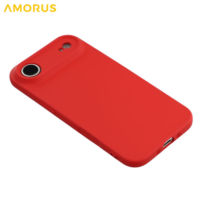 Amorus - AMORUS iPhone Air Mobilskal Precise Cutouts TPU Fiber - Röd