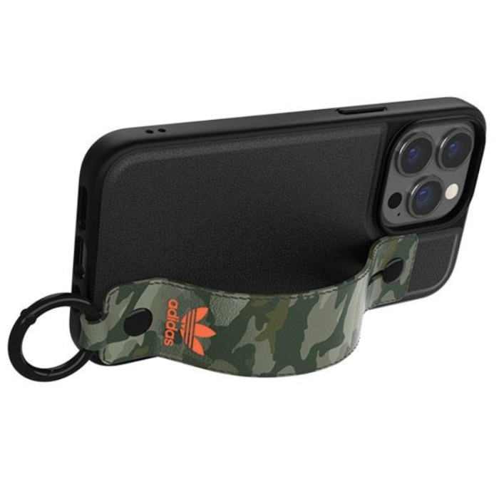 Adidas - Adidas iPhone 13 Pro Mobilskal OR Hand Strap - Svart/Grön