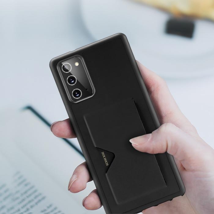 Dux Ducis - DUX DUCIS Card Slot PU Leather Skal Till Galaxy Note 20 - Svart