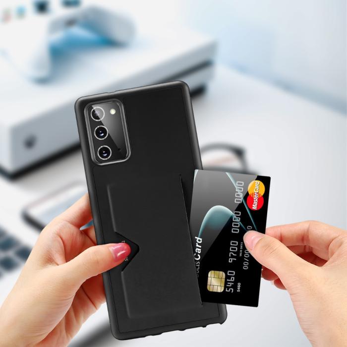 Dux Ducis - DUX DUCIS Card Slot PU Leather Skal Till Galaxy Note 20 - Svart