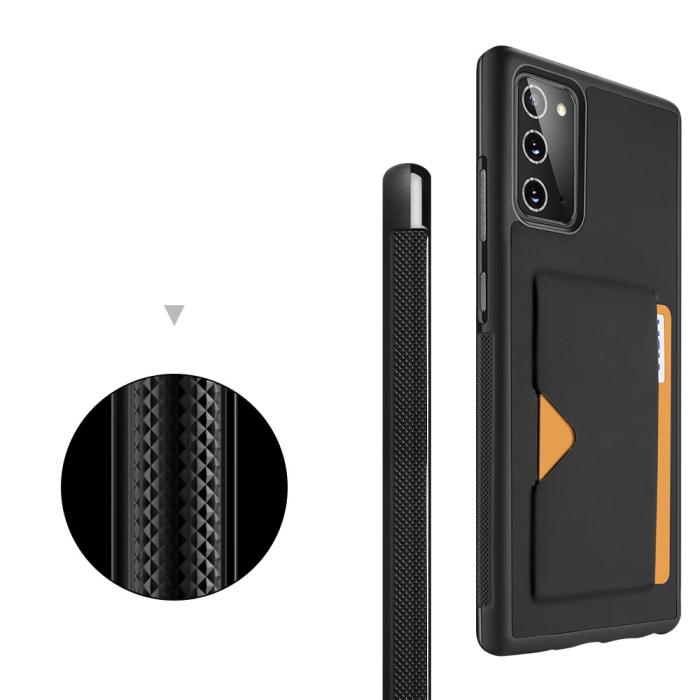 Dux Ducis - DUX DUCIS Card Slot PU Leather Skal Till Galaxy Note 20 - Svart
