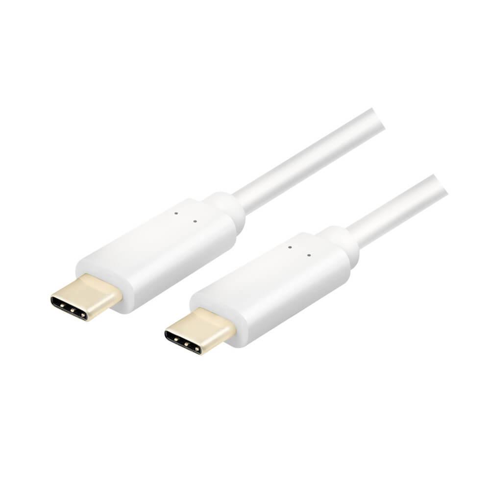 LogiLink USB-C till USB-C-kabel USB 3.2 Gen2x1 60W 1m Vit | 3541 | AlltMobil