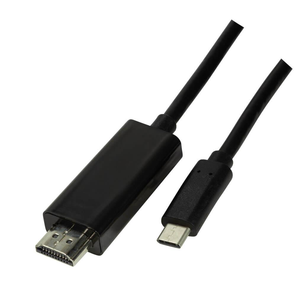 LogiLink USB-C till HDMI kabel 2.0 4K 1 8 m | 1867 | AlltMobil