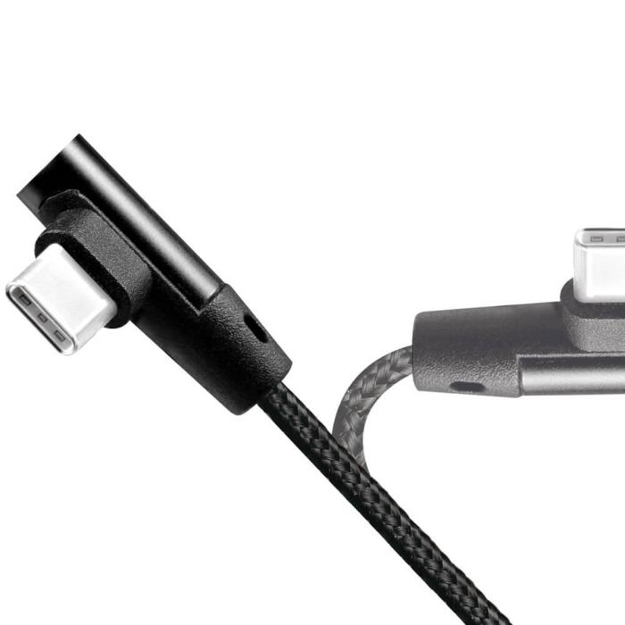 LogiLink - LogiLink Vinklad USB-C kabel USB 2.0 Max 3A 0.3m