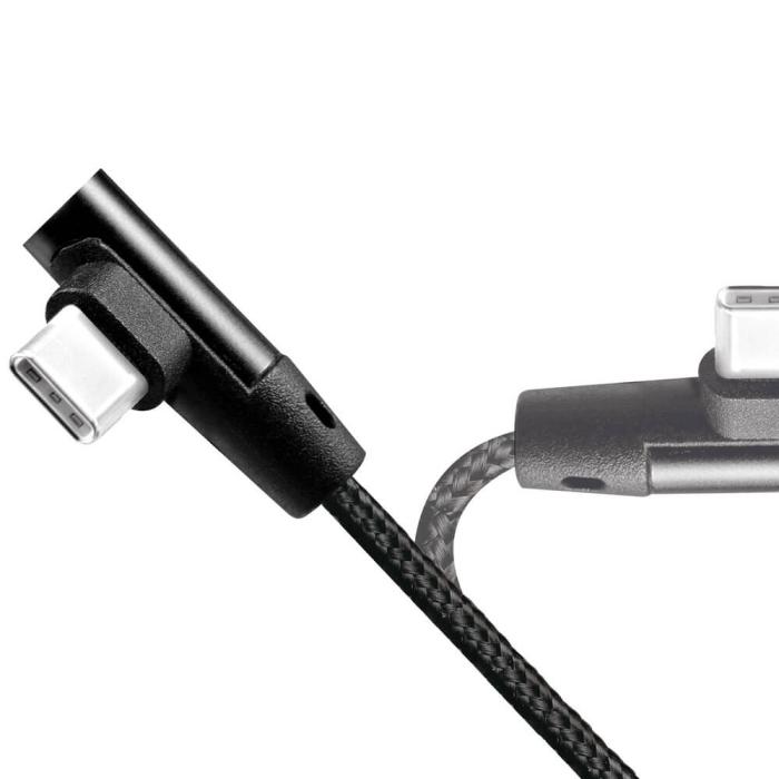 LogiLink - LogiLink USB-C till USB-A kabel Vinklad 2.0 Max 3A 1m