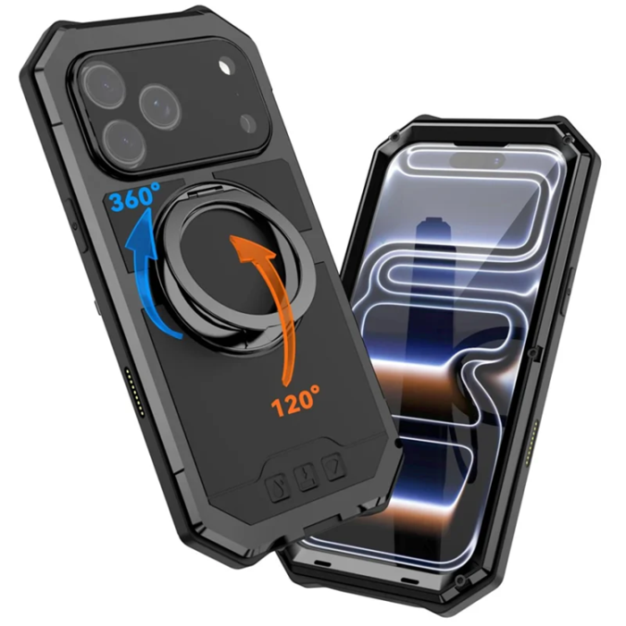 R-JUST - R-JUST iPhone 17 Pro Max Mobilskal Magsafe Kickstand