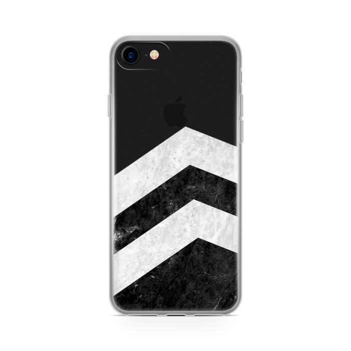UTGATT5 - Skal till Apple iPhone 7 Plus - Half marble black/grey