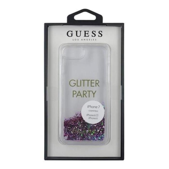 Guess - Guess Party Glitter Liquid Skal iPhone 6/7/8/SE (2020/2022) - Lila