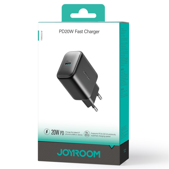 Joyroom - JOYROOM Snabbladdare 20W USB-C EU JR-TCF20 PD - Svart