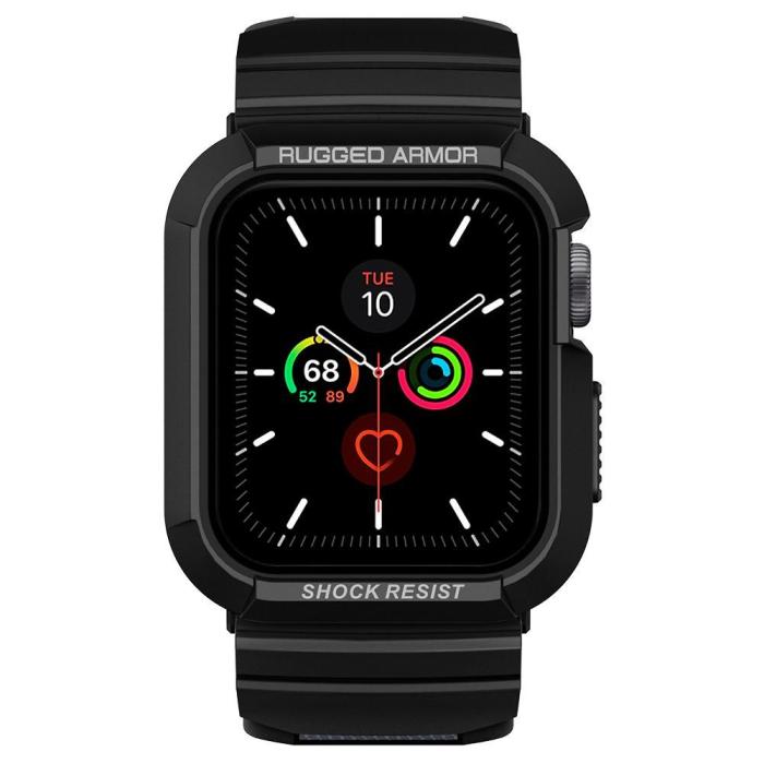 UTGATT - Spigen Rugged Armor Apple Watch 4/5/6/7/8/SE (40/41 mm) Skal - Svart