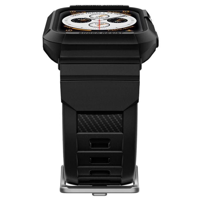 UTGATT - Spigen Rugged Armor Apple Watch 4/5/6/7/8/SE (40/41 mm) Skal - Svart