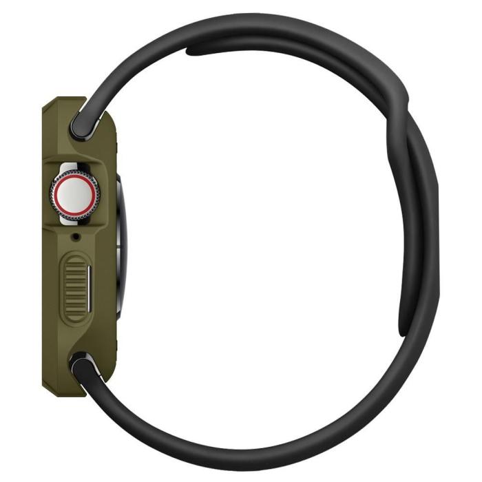 UTGATT5 - SPIGEN Rugged Armor Apple Watch 4 / 5 / 6 / 7 / SE (44 / 45 mm) Olive Grön