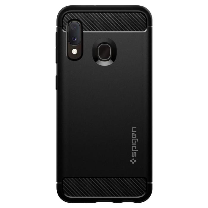 UTGATT5 - Spigen Rugged Armor Galaxy A20E Mattsvart