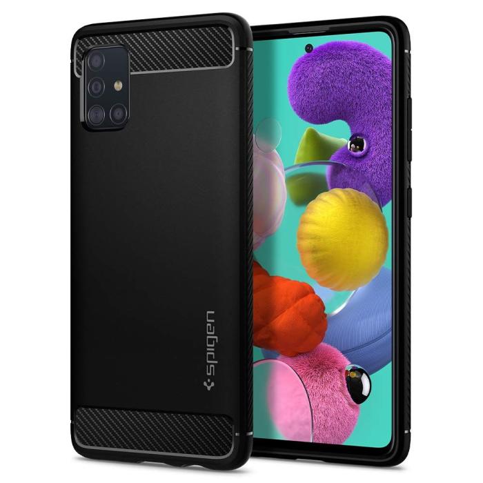 UTGATT5 - SPIGEN Rugged Armor Galaxy A51 Mattsvart