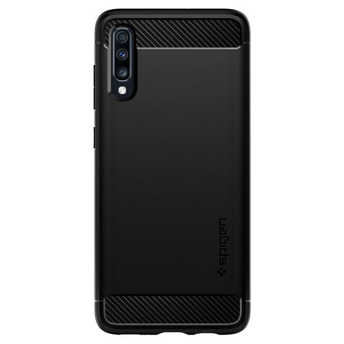 UTGATT5 - SPIGEN Rugged Armor Galaxy A70 Mattsvart