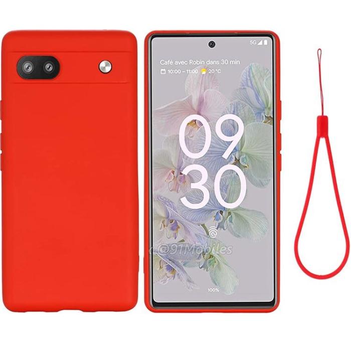 A-One Brand - Google Pixel 6a Skal Liquid Silicone - Röd