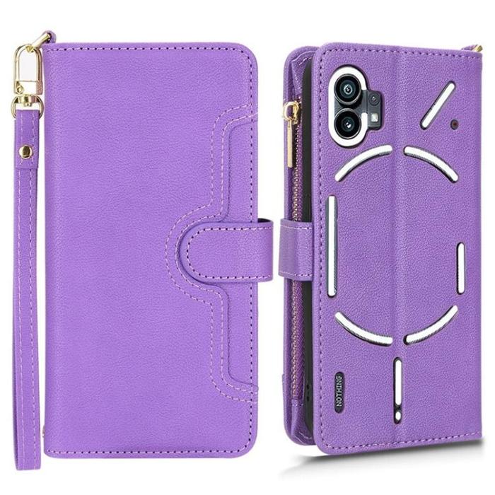 A-One Brand - Nothing Phone 1 Plånboksfodral Zipper - Lila