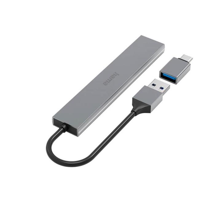 Hama - HAMA Hubb USB-A 3.2 4x-Portar 5 Gbit/s USB-C-Adapter
