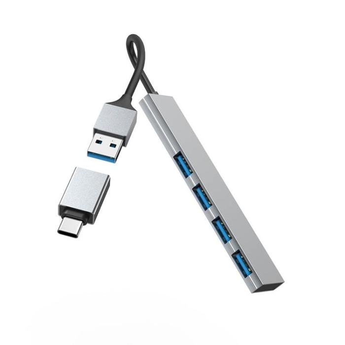 Hama - HAMA Hubb USB-A 3.2 4x-Portar 5 Gbit/s USB-C-Adapter