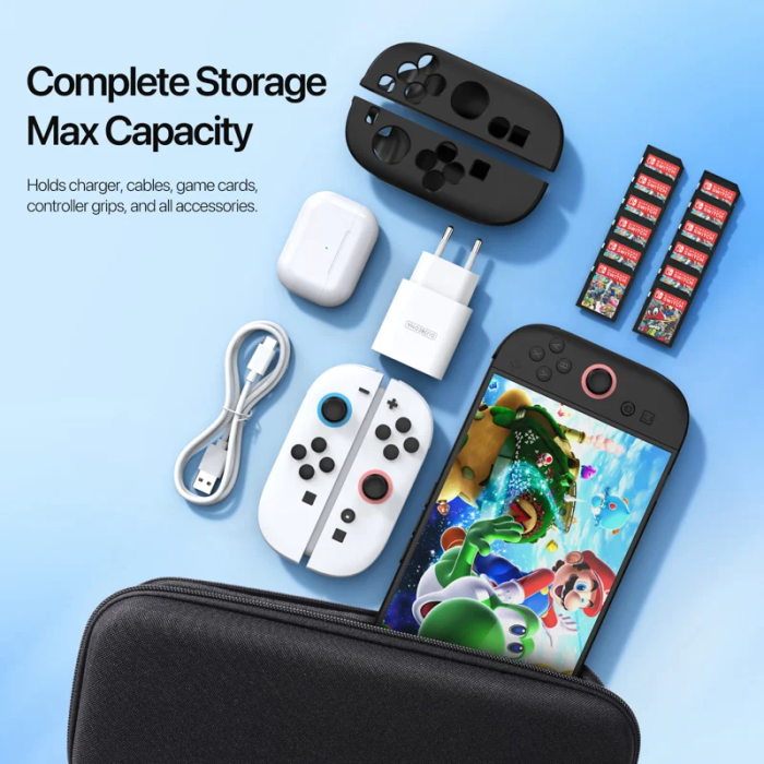 Dux Ducis - Dux Ducis Nintendo Switch 2 Förvaringsväska Vattentät - Svart