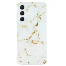 OEM - Mobilskal till Samsung Galaxy A37 TPU Marmor M&ouml;nster - Vit