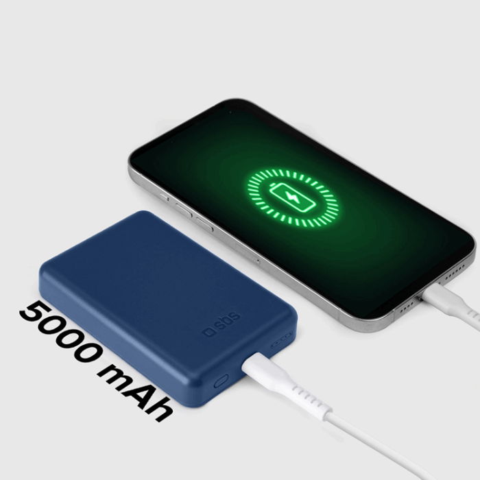 SBS - SBS MagSafe Trådlös Power Bank 5000 mAh USB-C - Blå
