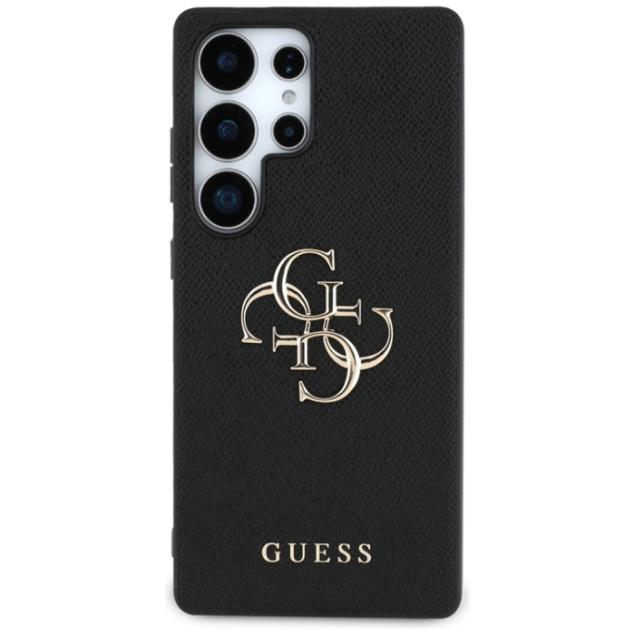 Guess - Guess Mobilskal till Galaxy S25 Ultra Grained Big 4G Logo Small Classic - Svart