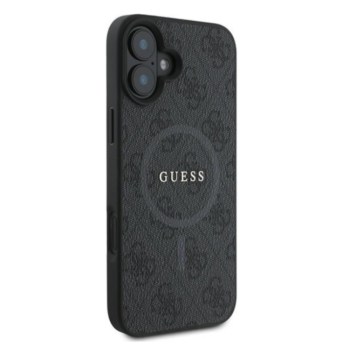 Guess - Guess iPhone 16 Mobilskal Magsafe 4G Ring Classic Logo - Svart