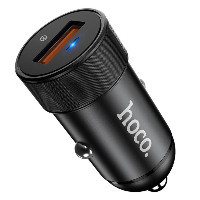 Hoco - HOCO Billaddare USB QC3.0 4A 18W Fully Power Z32A Svart