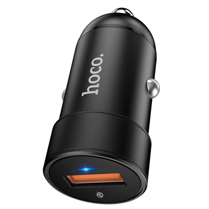 Hoco - HOCO Billaddare USB QC3.0 4A 18W Fully Power Z32A Svart
