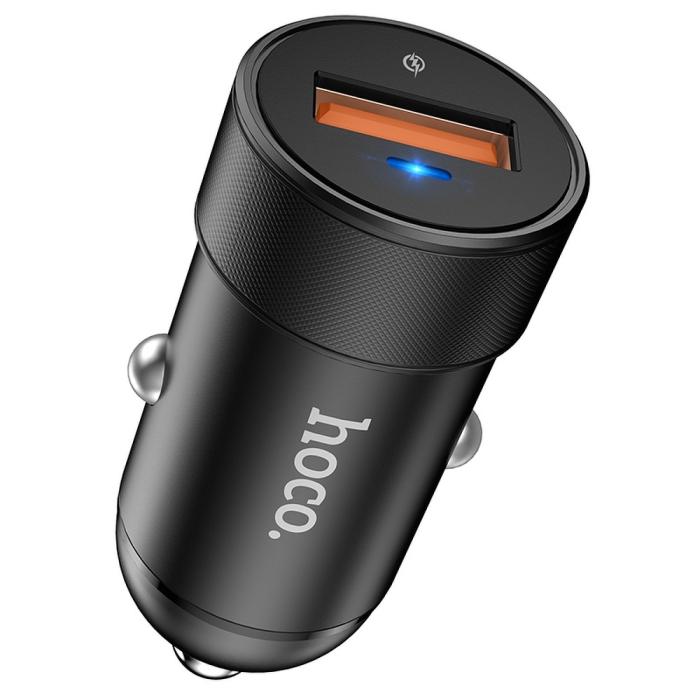 Hoco - HOCO Billaddare USB QC3.0 4A 18W Fully Power Z32A Svart