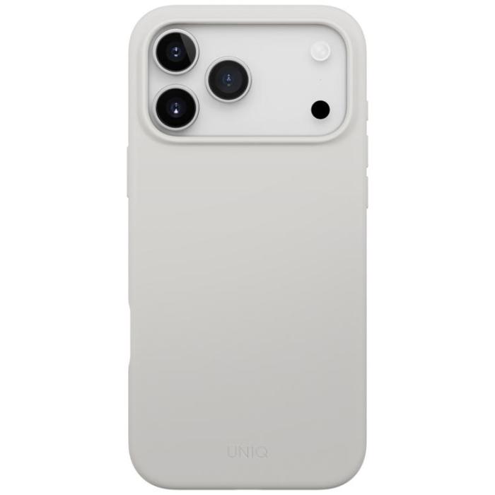 UNIQ - UNIQ iPhone 17 Pro Max Mobilskal MagSafe Lino - Ljusgrå