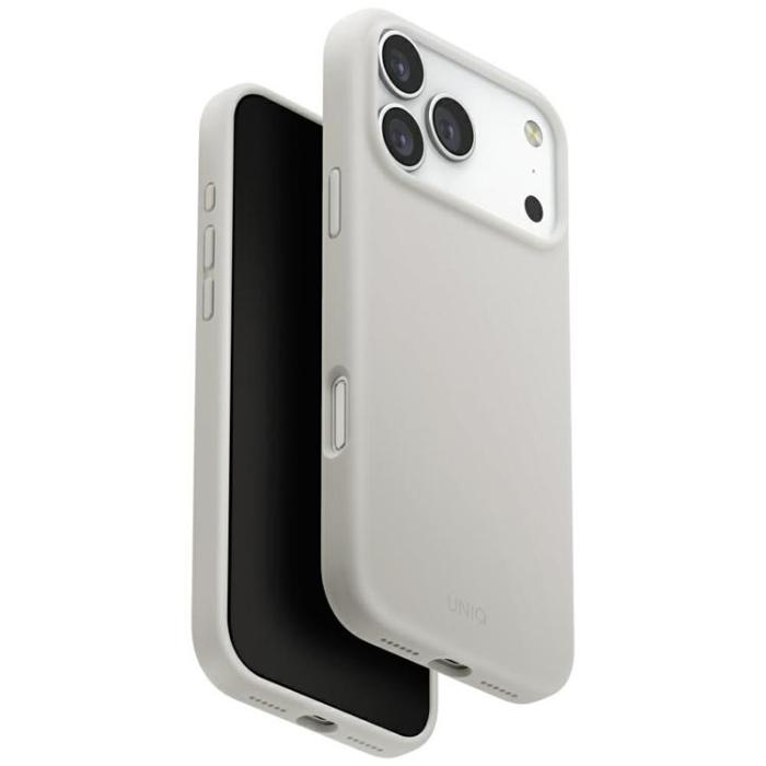 UNIQ - UNIQ iPhone 17 Pro Max Mobilskal MagSafe Lino - Ljusgrå