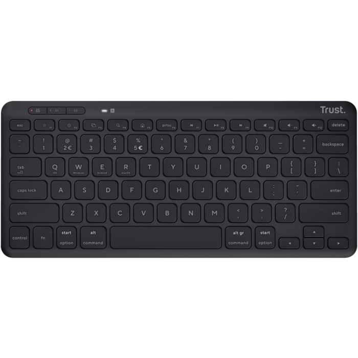 Trust - Trust Trådlös English Keyboard Nordisk Layout Lyra Kompakt - Svart