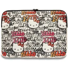 Hello Kitty - Hello Kitty Datorfodral 14" Zip PU Tags Graffiti - Beige