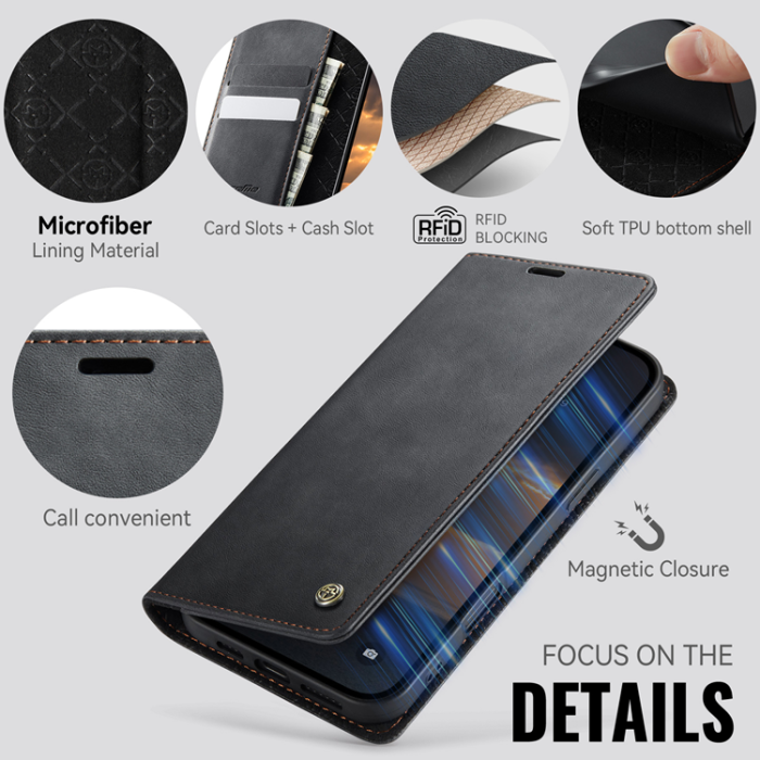 Caseme - Caseme iPhone 17 Plånboksfodral RFID Blocking 033 Series - Svart