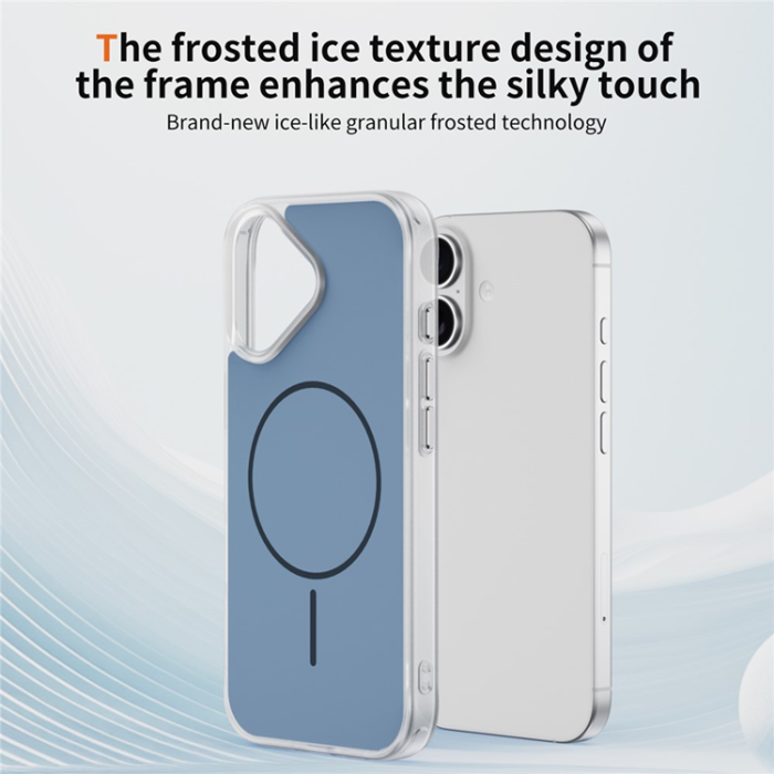 A-One Brand - iPhone 17 Mobilskal MagSafe Skin Touch TPU PC - Blå