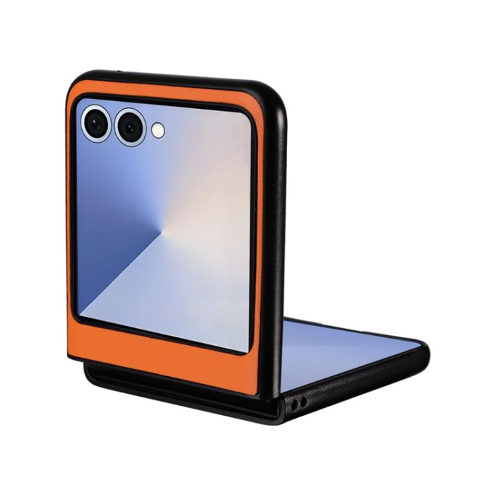 Samsung - Galaxy Z Flip 7 Mobilskal Läder - Orange