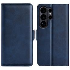 OEM - Samsung Galaxy S26 Ultra Pl&aring;nboksfodral Konstl&auml;der - Bl&aring;