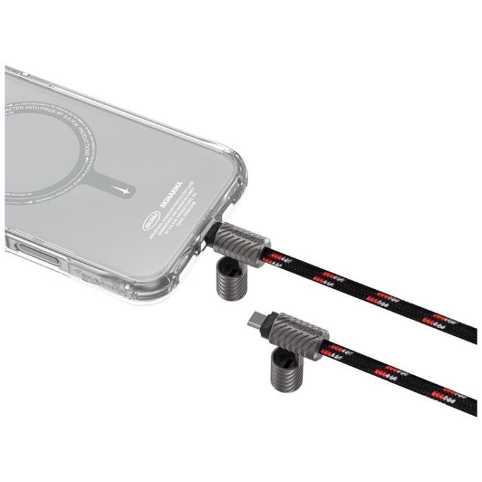 Skinarma - Skinarma 2in1 USB-C Till USB-C Kabel Lanyard Dyno Ve - Svart
