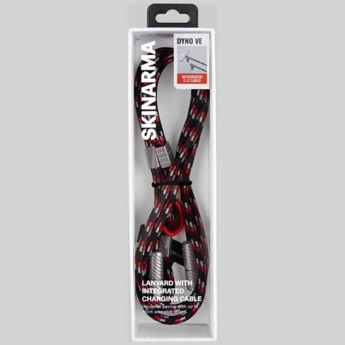 Skinarma - Skinarma 2in1 USB-C Till USB-C Kabel Lanyard Dyno Ve - Svart
