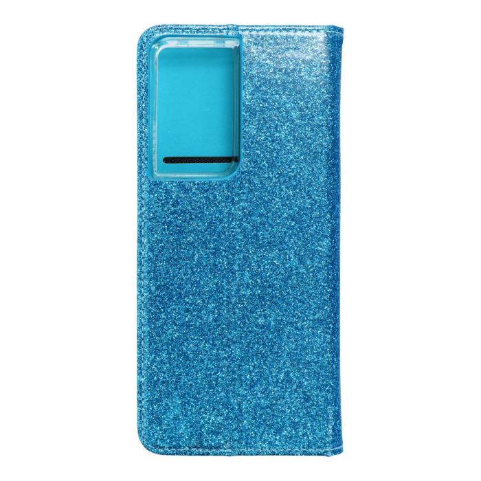 UTGATT1 - Forcell SHINING plånboksfodral till Samsung Galaxy S21 Ultra light Blå